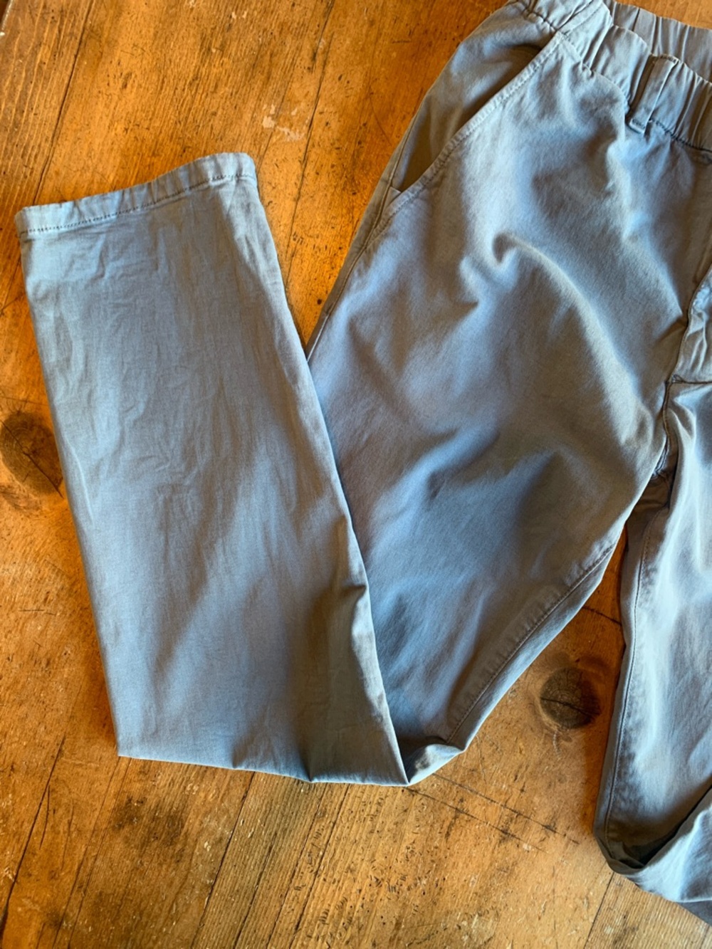 Marine Layer Organic Cotton Blue Elastic-Waist Chino Pants - Picture 7 of 16